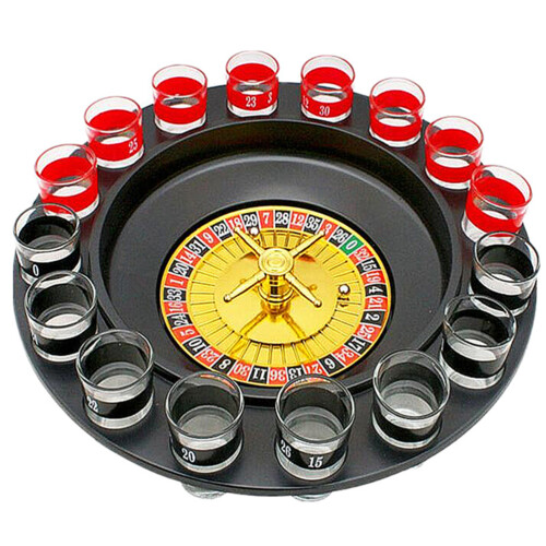Party-Trinkgläser, 16-Schuss, 29,5 cm, Schwarz-Rot 1