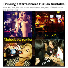 Party Drinking Set Adult Russia Drinking Turntable Shot Glass Roulette Set Drinking Game with 16 Shot Glasses