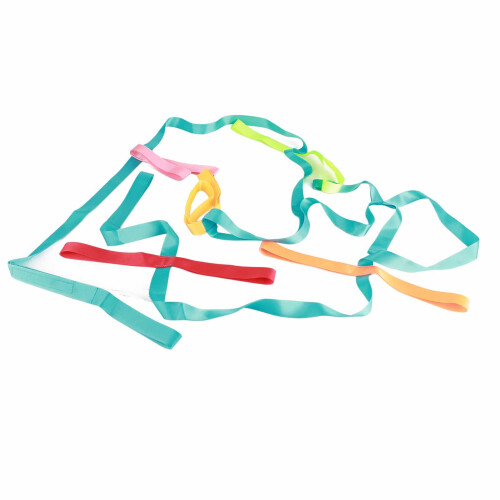 Kinder Laufseil aus Nylon 370cm bunte Griffe 1