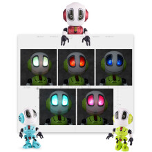 Robot de juguete con control táctil mini - Regalo de cumpleaños ideal para niños con LEDs、