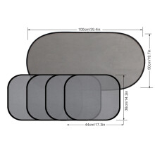 5 Stück Auto-Windschutzscheiben-Sonnenblende Netz Schwarz 100x50cm