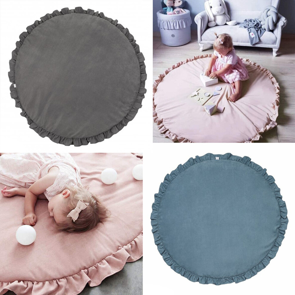 Baby Cotton Crawling Blanket Round Soft Padded Crawling Blanket Padded Children's Rug Baby Play Mat