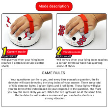 Mini Lie Detector Adjustable Polygraph Electric Shock Toy Funny Table Game