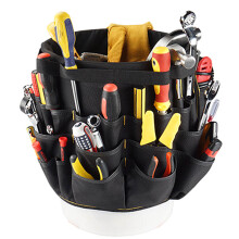 Heavy Duty Gardening Tool Bucket Organizer Gardening Tool Kit Holder with 56 Pockets for Garden Yard Lawn