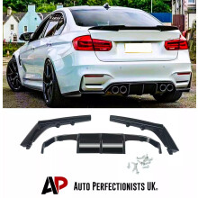 For BMW M3 M4 F80 F82 F83 Rear Diffuser Lip Valance Body Kit 2013-18