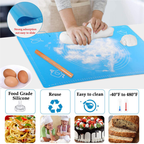 Silicone Baking Mat Pastry Rolling Mat Non Slip Dough Mat Baking Tray Liner Kitchen Baking Tool