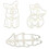 3-tlg. Corgi-Ausstechformen-Set - bunt 6,2  10,5 cm 2