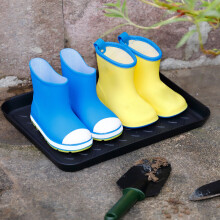 3er-Set waschbare Stiefelablagen 35  27,5  3 cm Gartenplatte