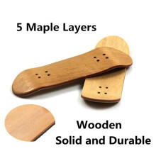 Fingerboard Mini Juguete Deck de Madera de Arce Montaje DIY Regalo de Navidad para Niños