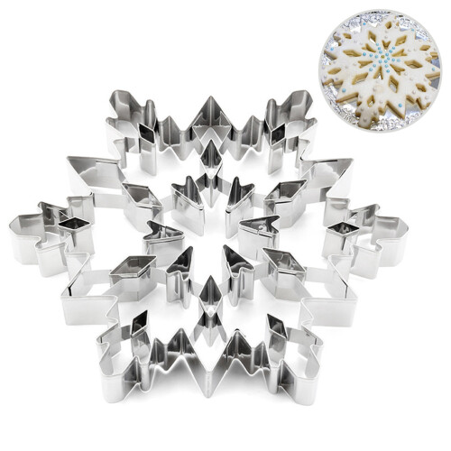 3D-Schneeflocken-Backform, silber, 192,5 cm, 130 g