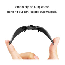 2 Stück Clip-On-Sonnenbrillen, polarisierte Gläser, TAC/Metall