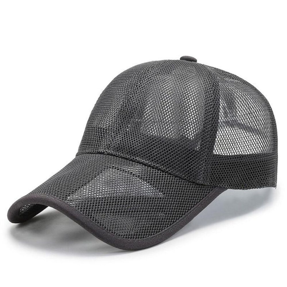 (dark grey, 56-60 cm) Northwood Mesh Summer Cap Men Unisex Women Baseball Caps Breathable Sun Hat Snapback Fast Dry Golf Cap