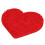 Herzförmiger Teppich - Rot - 50 x 60 cm - Polyester PVC 2