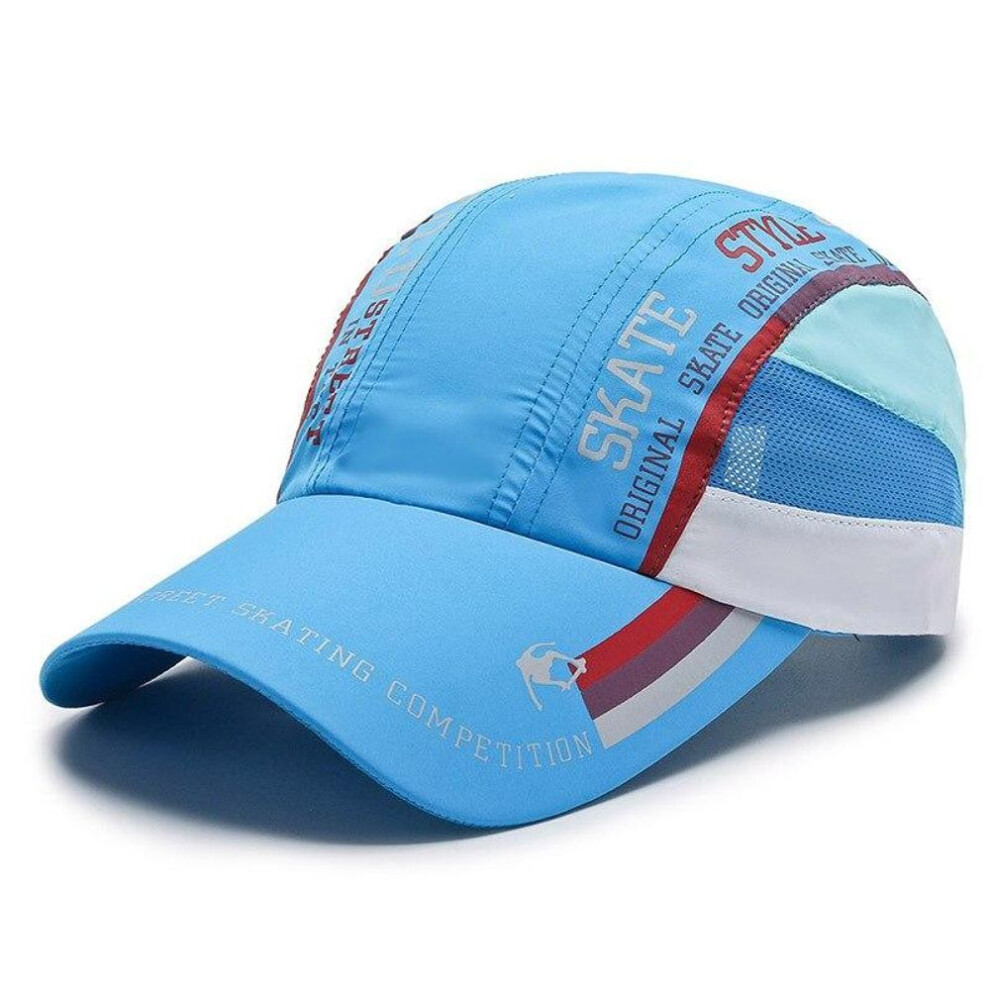 (sky blue, 56-60 cm) Northwood Brand Summer Quick-drying Baseball Caps For Men Women Skate Letters Breathable Mesh Hats Sun Dad Hat