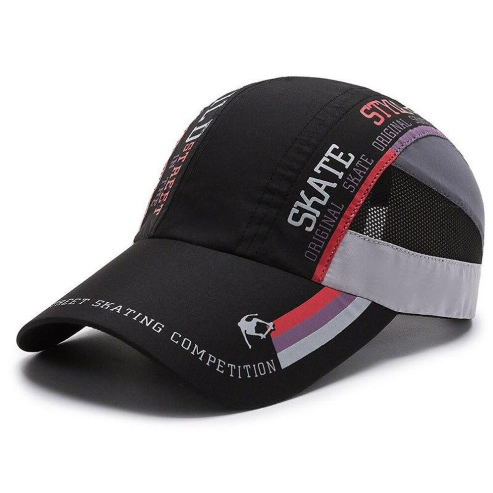 (black, 56-60 cm) Northwood Brand Summer Quick-drying Baseball Caps For Men Women Skate Letters Breathable Mesh Hats Sun Dad Hat