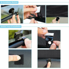 Autosonnenschutz 2-teilig 40 60 cm / 15,74 23,62 Zoll Schwarz