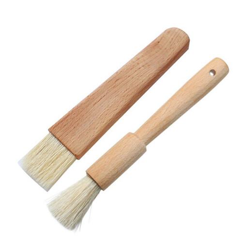 2 Stück Buchenholz-Backpinsel, 19 cm, 32 g/Stück 1