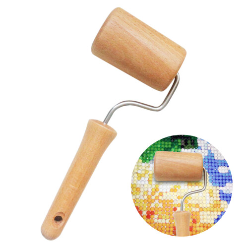 5D Rhinestone Holzroller 19x7,5 cm 88 g DIY 1