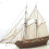 Modelo de velero de madera, 400*150*270mm, natural 11