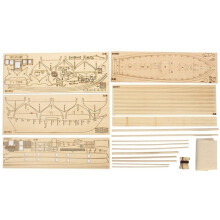 Holz-Segelboot-Modell 400x150x270mm DIY-Dekoration