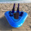 Posavasos inflable triangular de PVC 54 cm de largo 6,5 cm 3