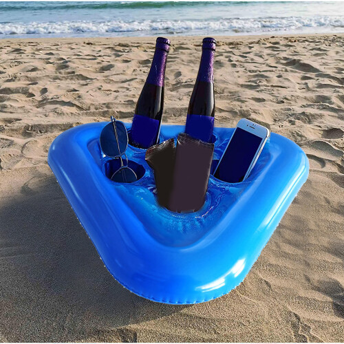 Posavasos inflable triangular de PVC 54 cm de largo 6,5 cm 2