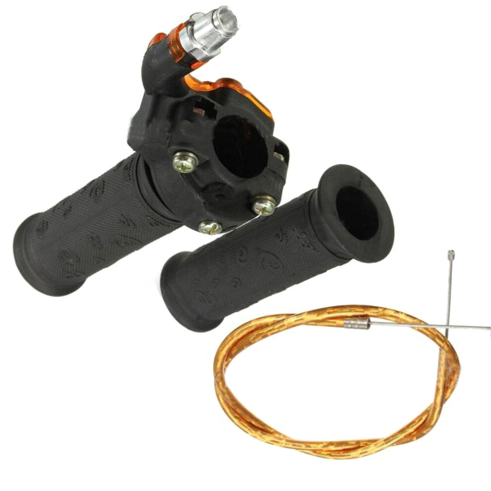 Motorbike Throttle Hand Grip With Twist Throttle Cable Fit For 47Cc 49Cc Mini Moto Pit Dirt Bike Atv Quad Black/Gold 6901320968954