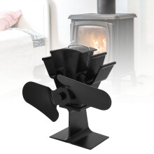 2 Blade Heat Powered Wood Fireplace Fan 1200RPM 25dB Low Noise High Temperature Resistant for Home