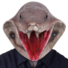 Máscara de látex de terror con rostro de serpiente para Halloween, fiesta, cosplay, decoración de bar, regalo