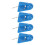 4er-Pack Blaues Plastik Rundes Bauch-Sprungbrett Boot 2