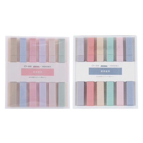 6-teiliges Highlighter-Set, in verschiedenen Farben, 12,8 cm 2