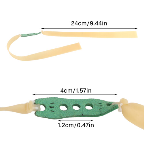 Flaches Leder-Schleuderband 52 cm x 2 cm Rot-Gelb 1