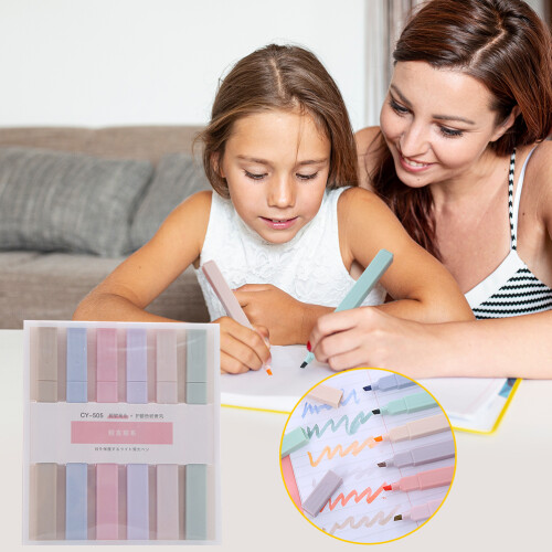 6-teiliges Highlighter-Set, in verschiedenen Farben, 12,8 cm