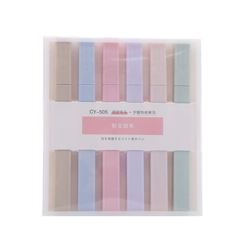 6-teiliges Highlighter-Set, in verschiedenen Farben, 12,8 cm 1