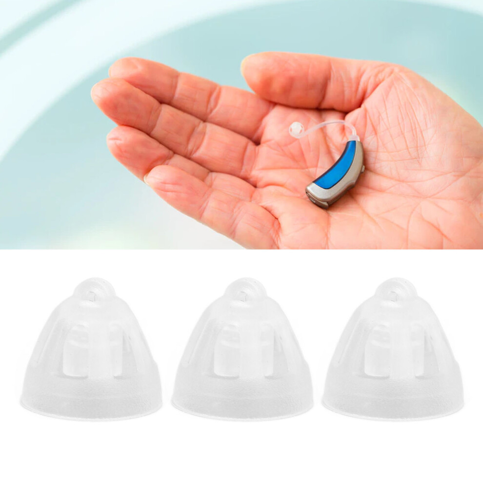 10pcs Ear Hearing Amplifier Domes Transparent Piece Open Domes Soft Silicone Replacement Domes