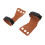 2pcs Gymnastics Palm Protector Imitation Leather Three Fingers Hand Grip for Pull Up Weight Lifting Training Brown 6