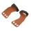 2pcs Gymnastics Palm Protector Imitation Leather Three Fingers Hand Grip for Pull Up Weight Lifting Training Brown 14