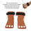 2pcs Gymnastics Palm Protector Imitation Leather Three Fingers Hand Grip for Pull Up Weight Lifting Training Brown 7
