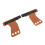 2pcs Gymnastics Palm Protector Imitation Leather Three Fingers Hand Grip for Pull Up Weight Lifting Training Brown 1