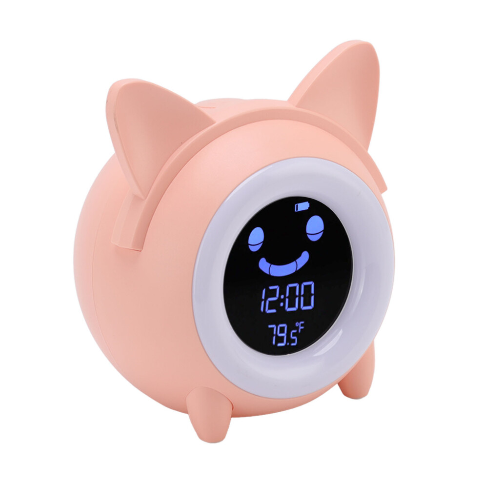 Cartoon Cat Mini Alarm Clock Innovative Snooze Function Fun Expressions Kids Alarm Clock with Night Light
