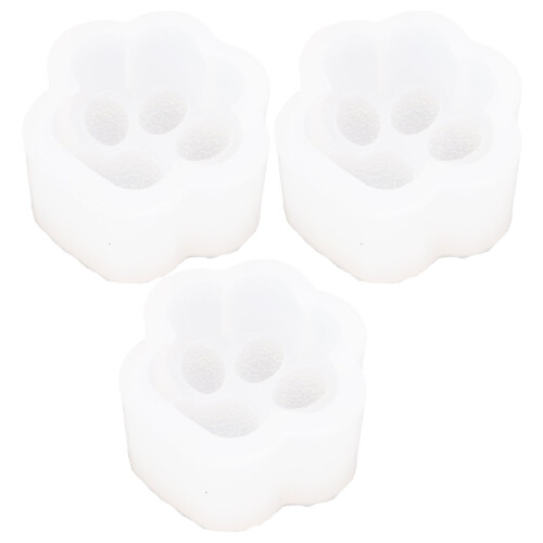 3 Stück Katzenpfoten-Silikonform - Hohe Elastizität DIY 1