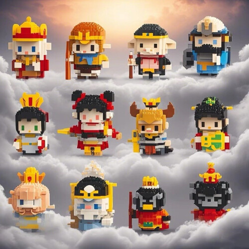 (Golden Wing Roc 200PCS)Construção de Blocos de Personagens de Desenho ...