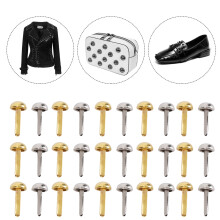 40 piezas de tachuelas mini de 6 mm doradas, plateadas y de latón