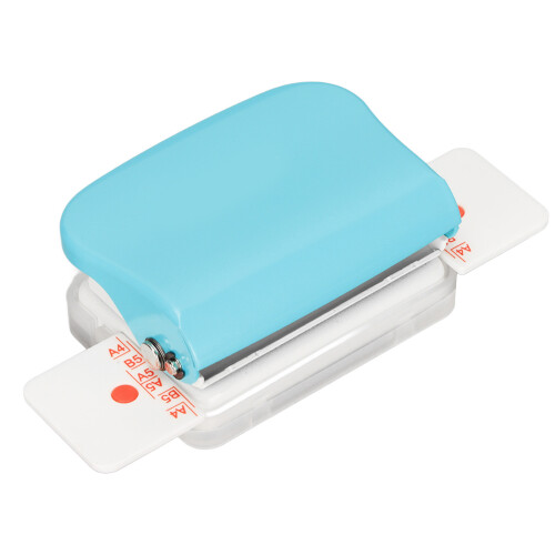 Manual Binding Machines Multipurpose 6 Holes Cinch Book Binding Machine for Home Office Light Blue