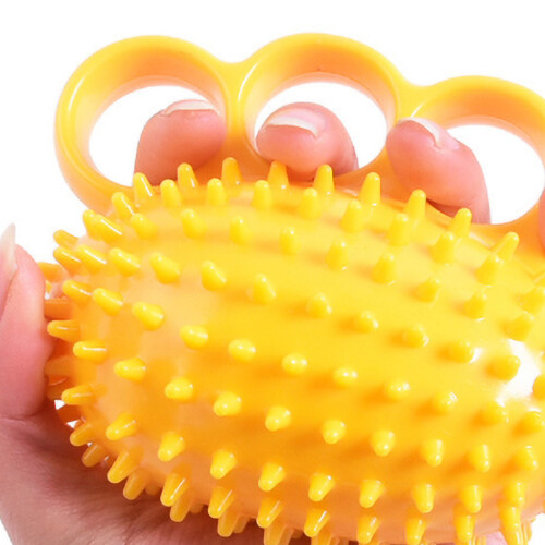 Bola de agarre, ejercitador de 4 dedos, talla única, amarillo 2