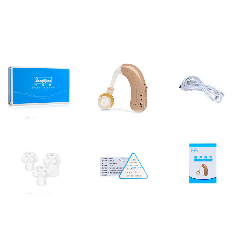 Hearing Amplifier Sound Amplification Noise Reduction Rechargeable Unisex for Seniors Adults Type 1