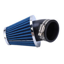 Blauer 48-mm-Innenluftfilter 45-Bogen am Ansaugrohr des Motors