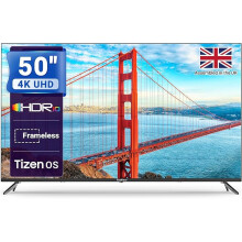 TeeView 50 inch 4K Ultra HD UHD, HDR10 Smart TV Tizen OS, BBC iPlayer, Netflix, Disney+, Prime Video, Gaming Hub Dolby Audio, Made in the UK