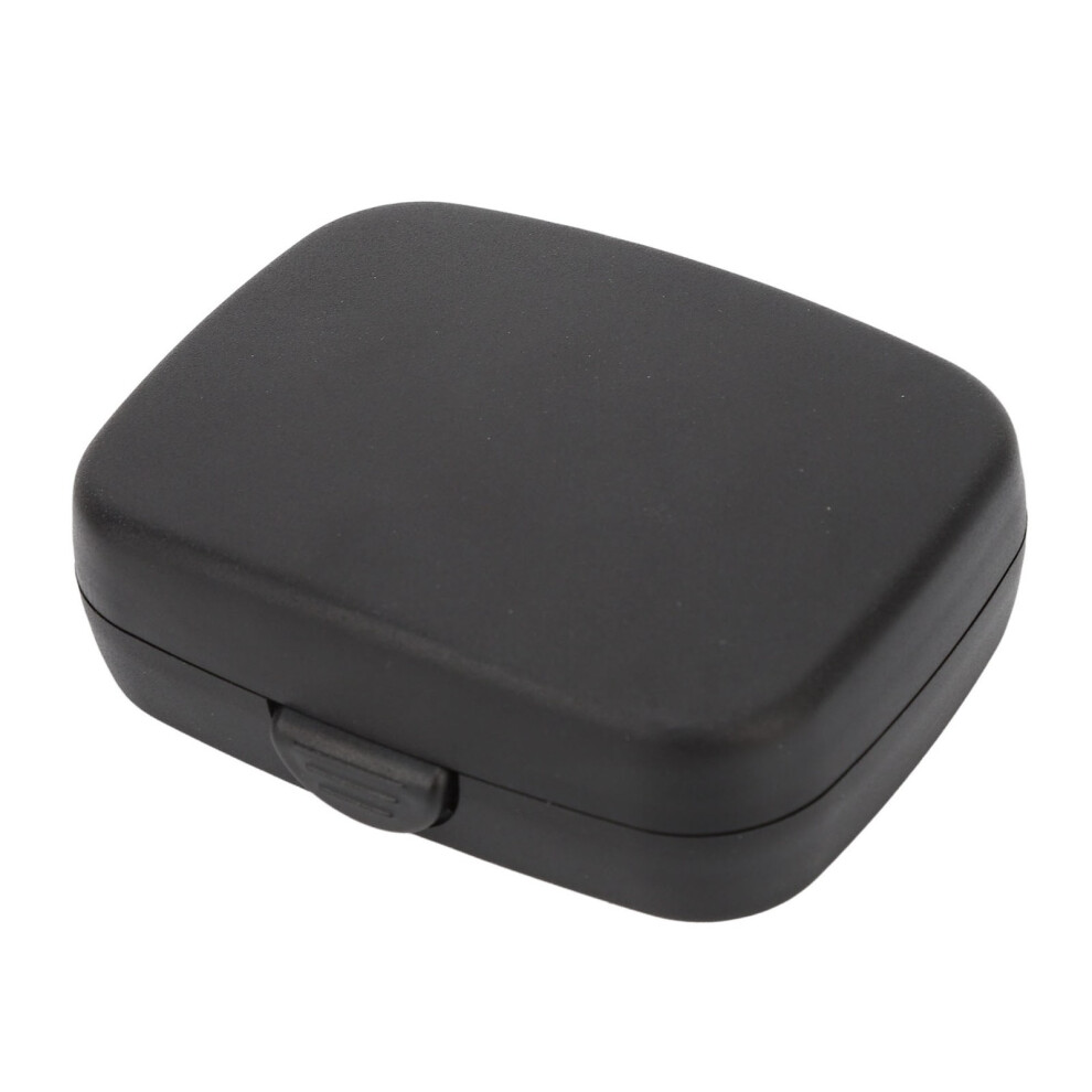 Black Hearing Aids Case Large Capacity Portable Quadrate Hearing Aids Storage Box For Home Outdoor Travelling