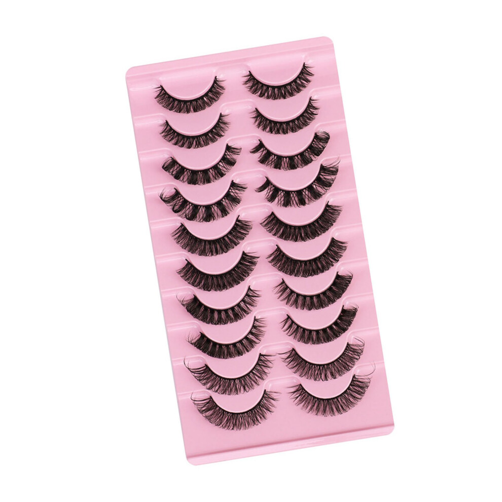 10 Pairs Reusable Self Adhesive Eyelashes No Glue   or Eyeliner Needed Natural Thick False Lashes   Extension